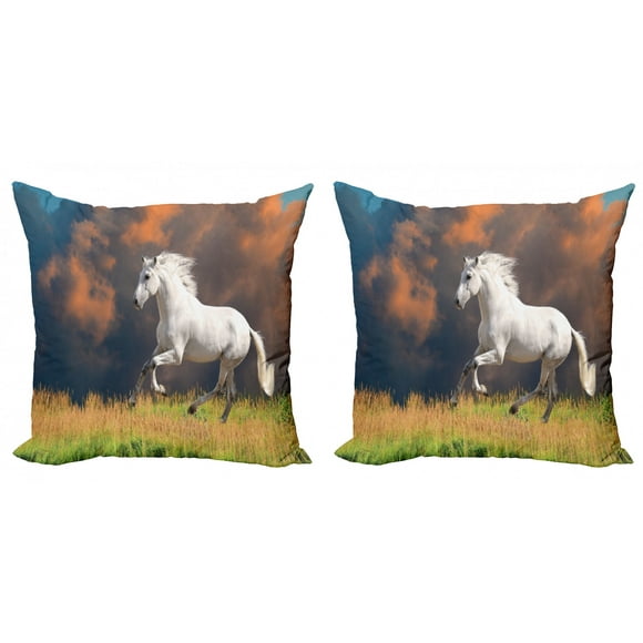 Cindy Horse Football Children's Horses I Funny Animals Sports Throw Pillow 18x18 Multicolor 
